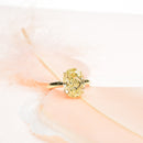 Fancy Yellow Oval Diamond Ring
