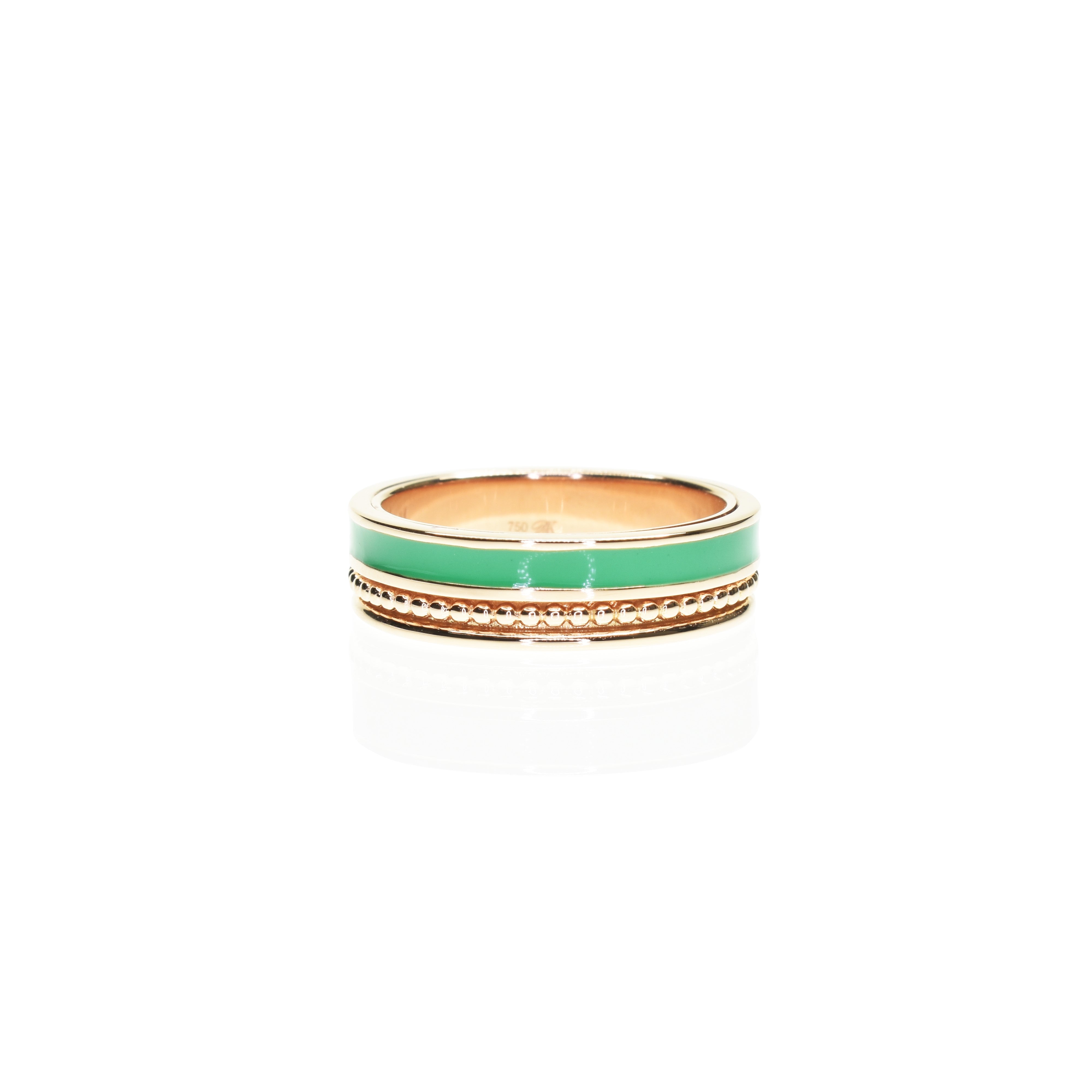 Emerald Enamel Spinning Ring