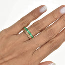 Emerald Enamel Spinning Ring