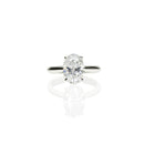 Oval Diamond Ring with a Hidden Halo