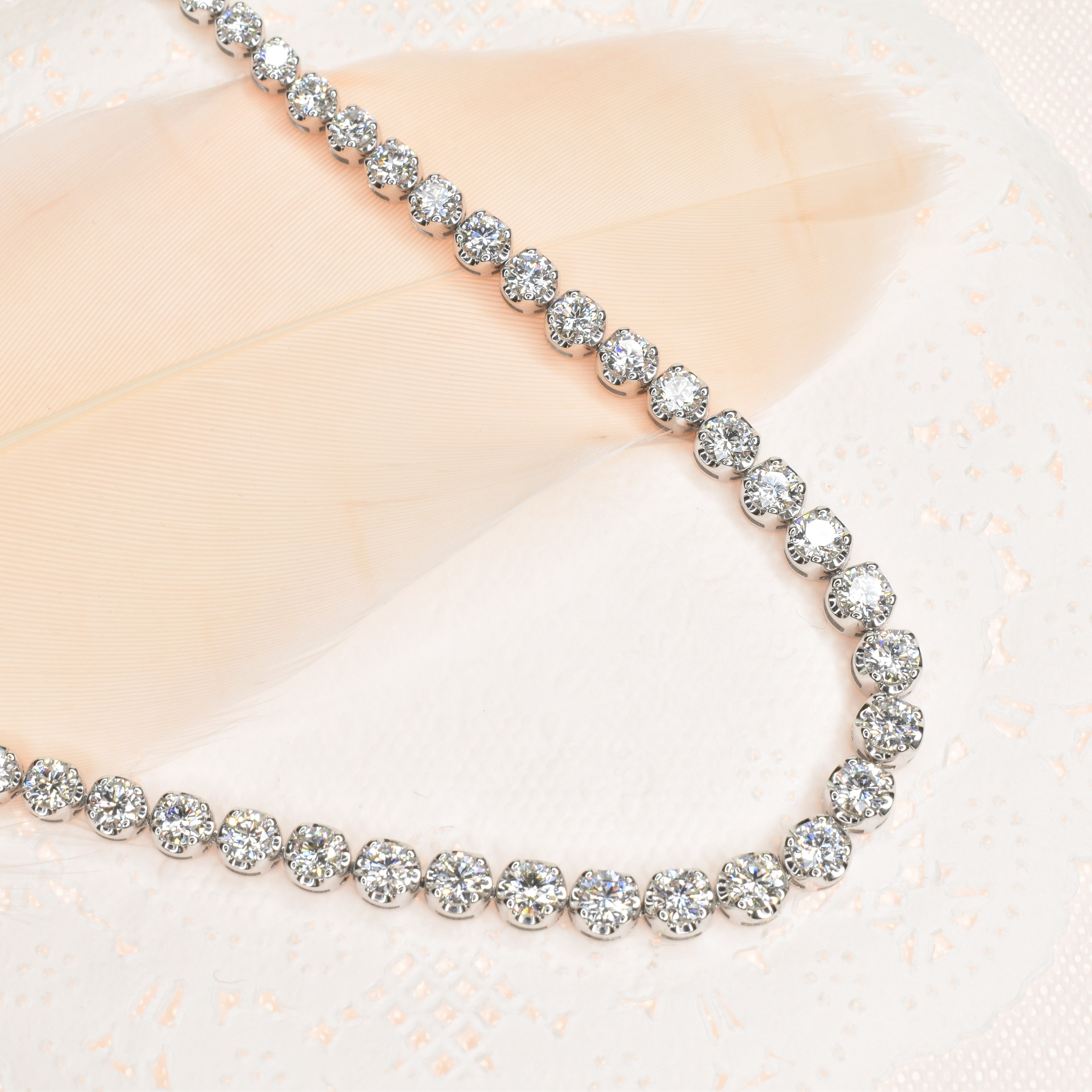 Graduated Diamond Tennis Necklace