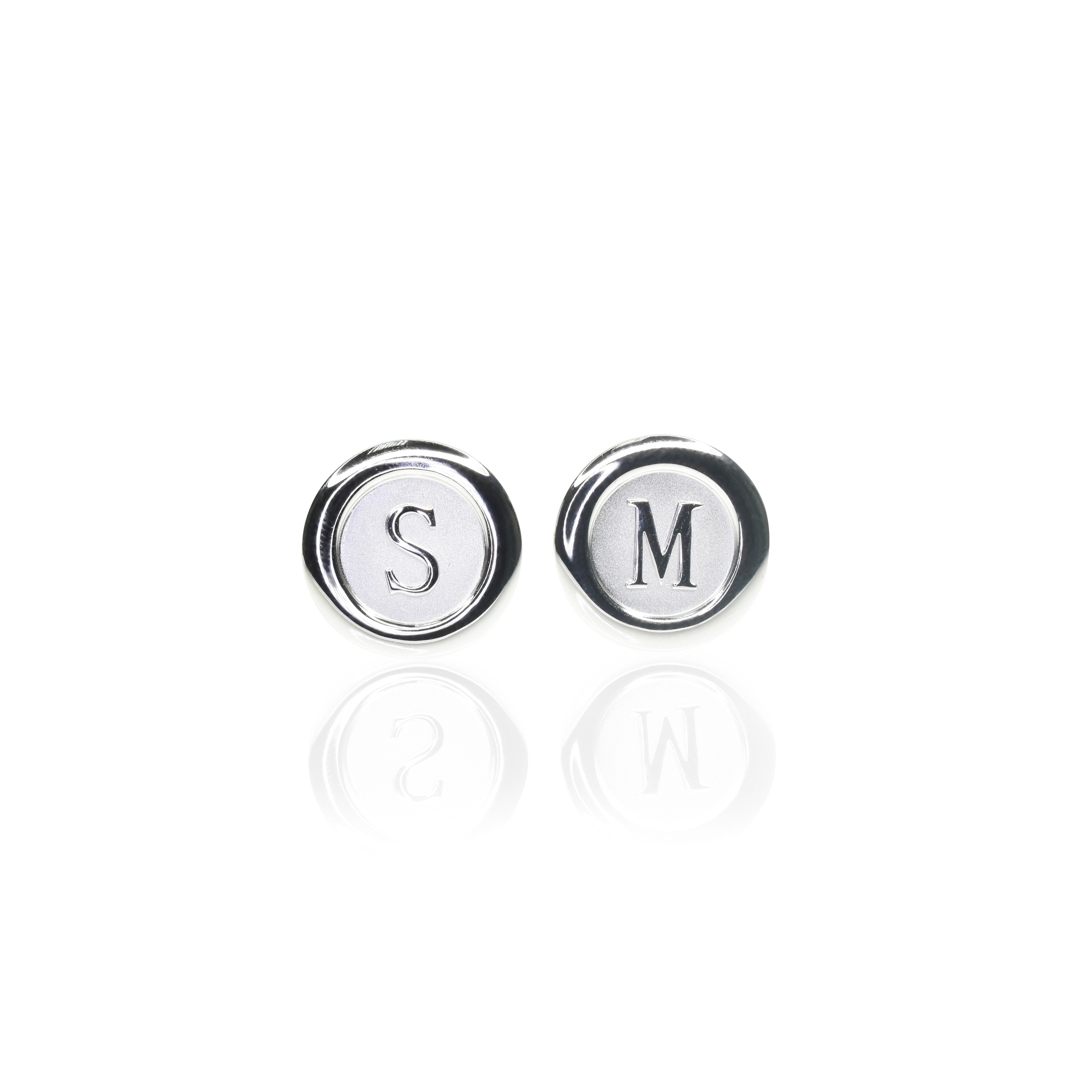 Coin Initial Cufflinks