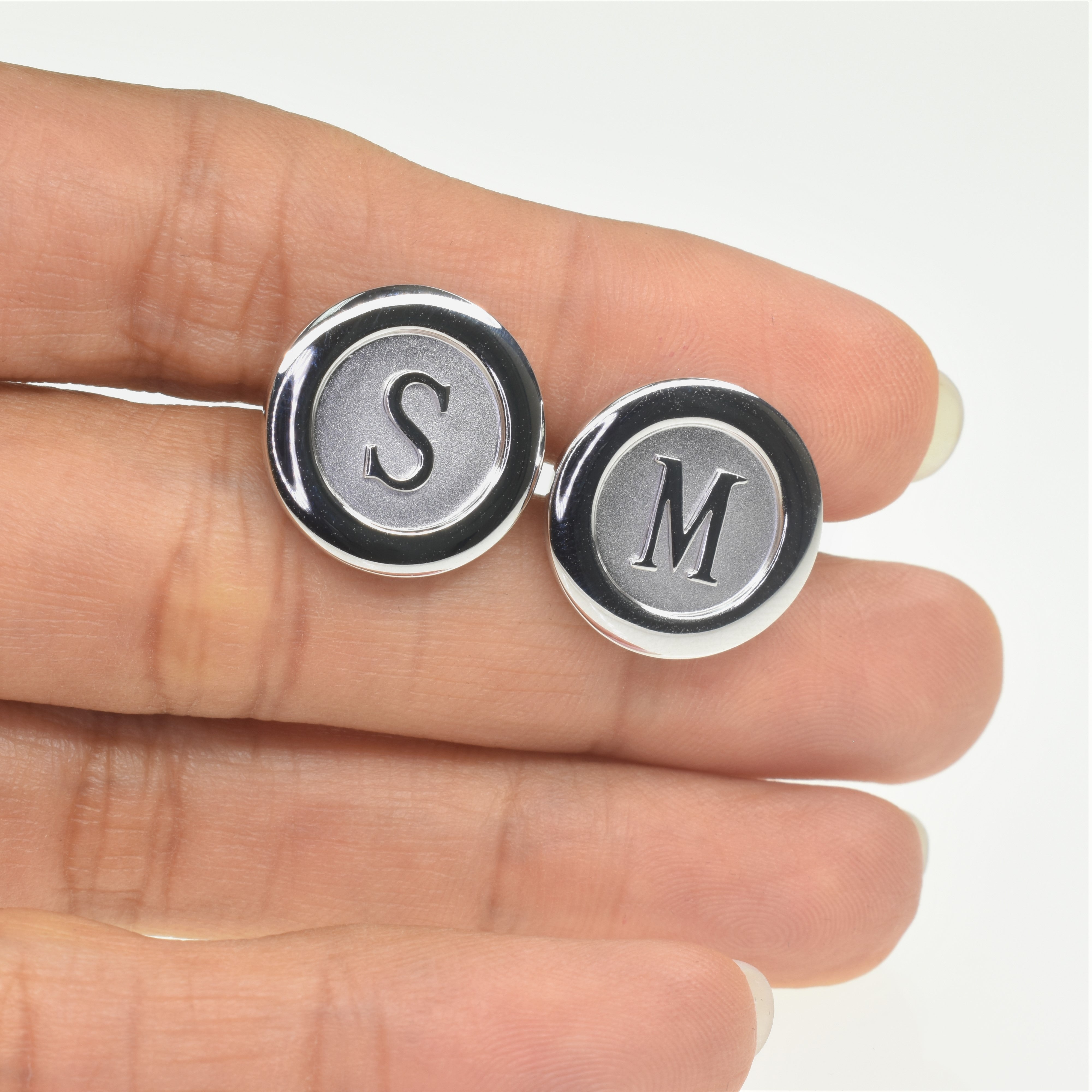 Coin Initial Cufflinks