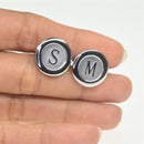 Coin Initial Cufflinks
