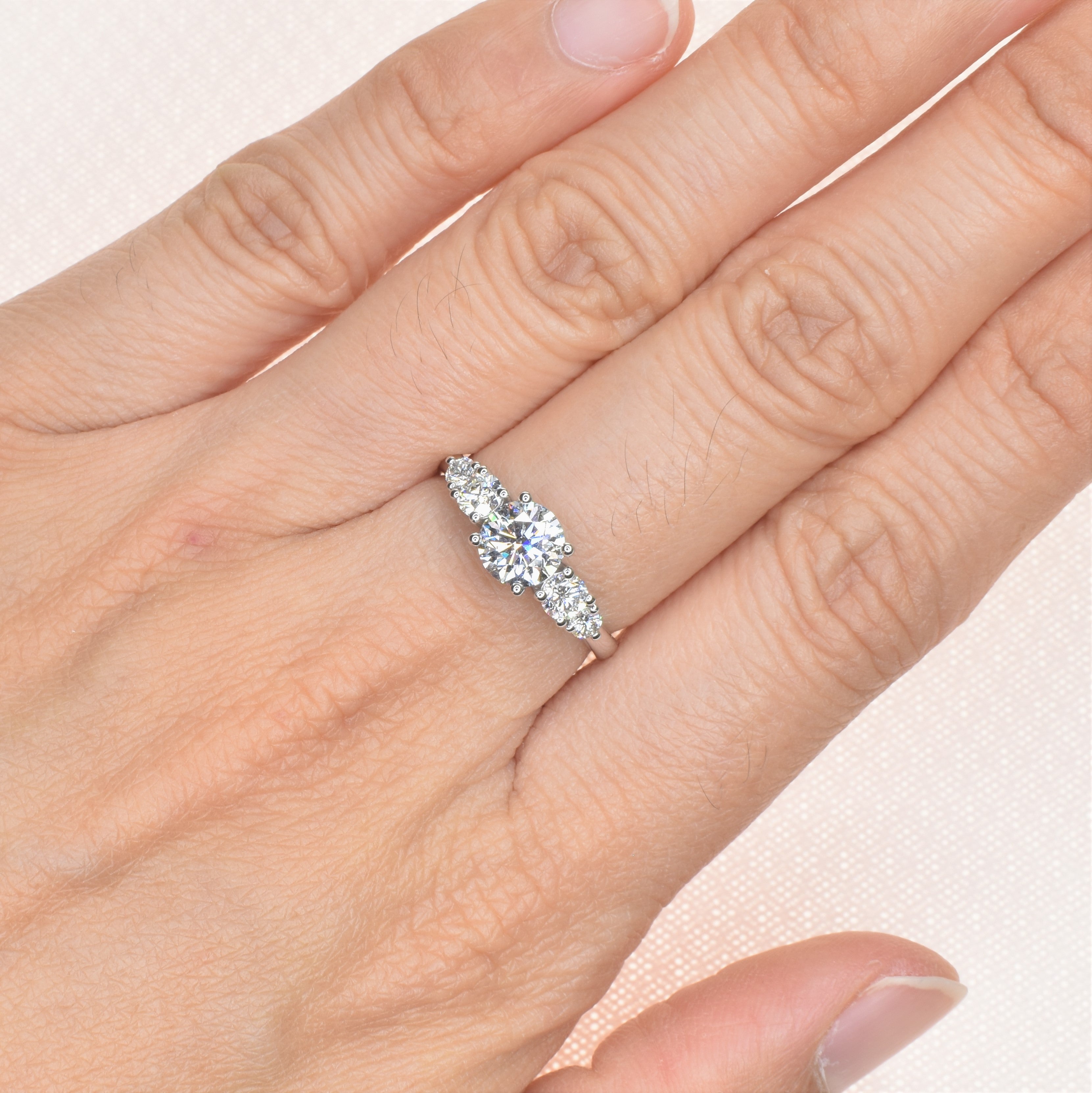 5 Diamond Engagement Ring