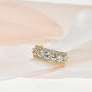 Round Diamond Half Eternity Band