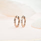 Tappered Diamond Hoops