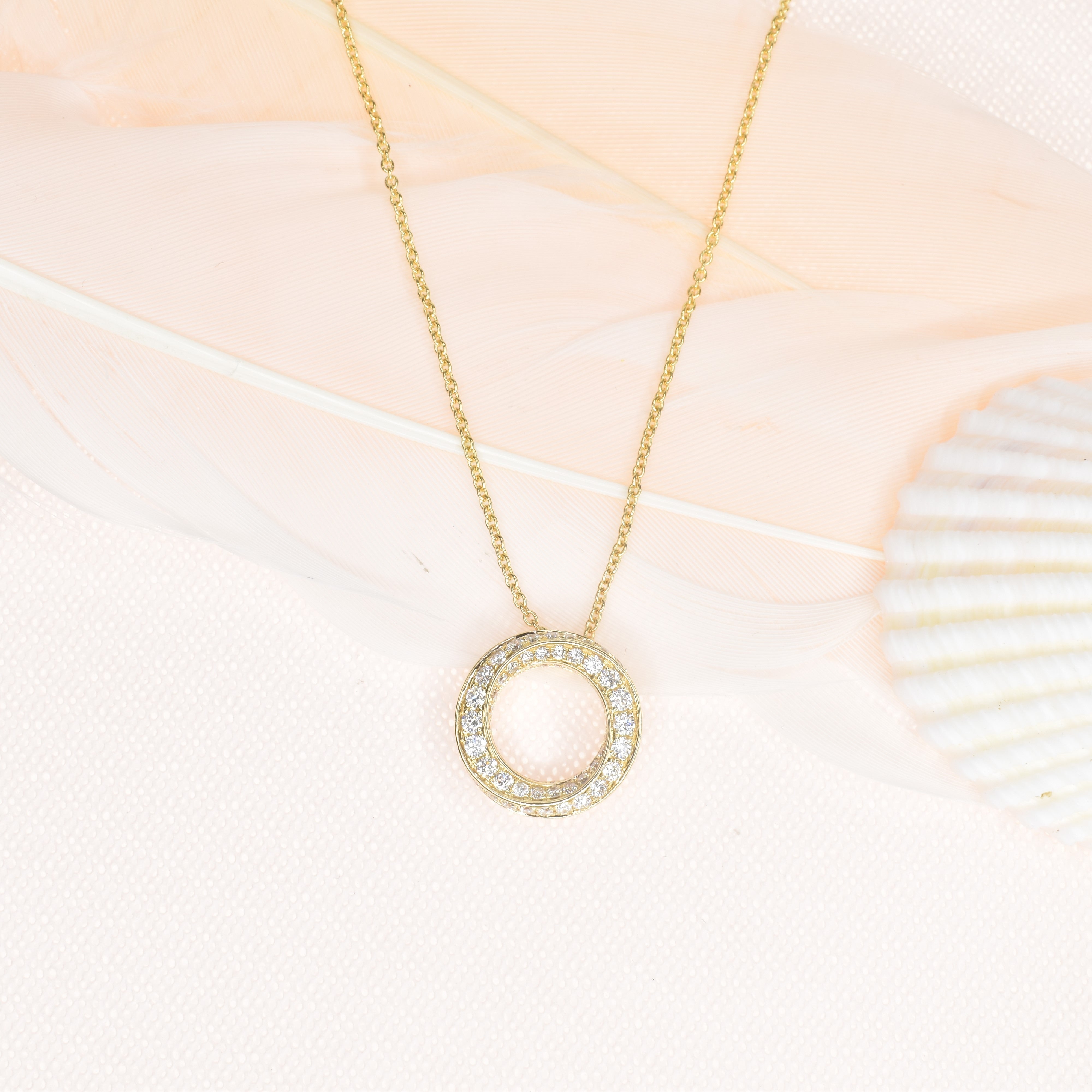 Swirl Diamond Pendant