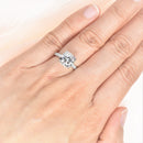 Cushion Diamond Ring with A Pave Diamond Band