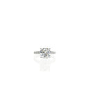 Cushion Diamond Ring with A Pave Diamond Band