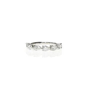 Pear Shaped Diamond Half Eternity Band