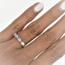 Pear Shaped Diamond Half Eternity Band