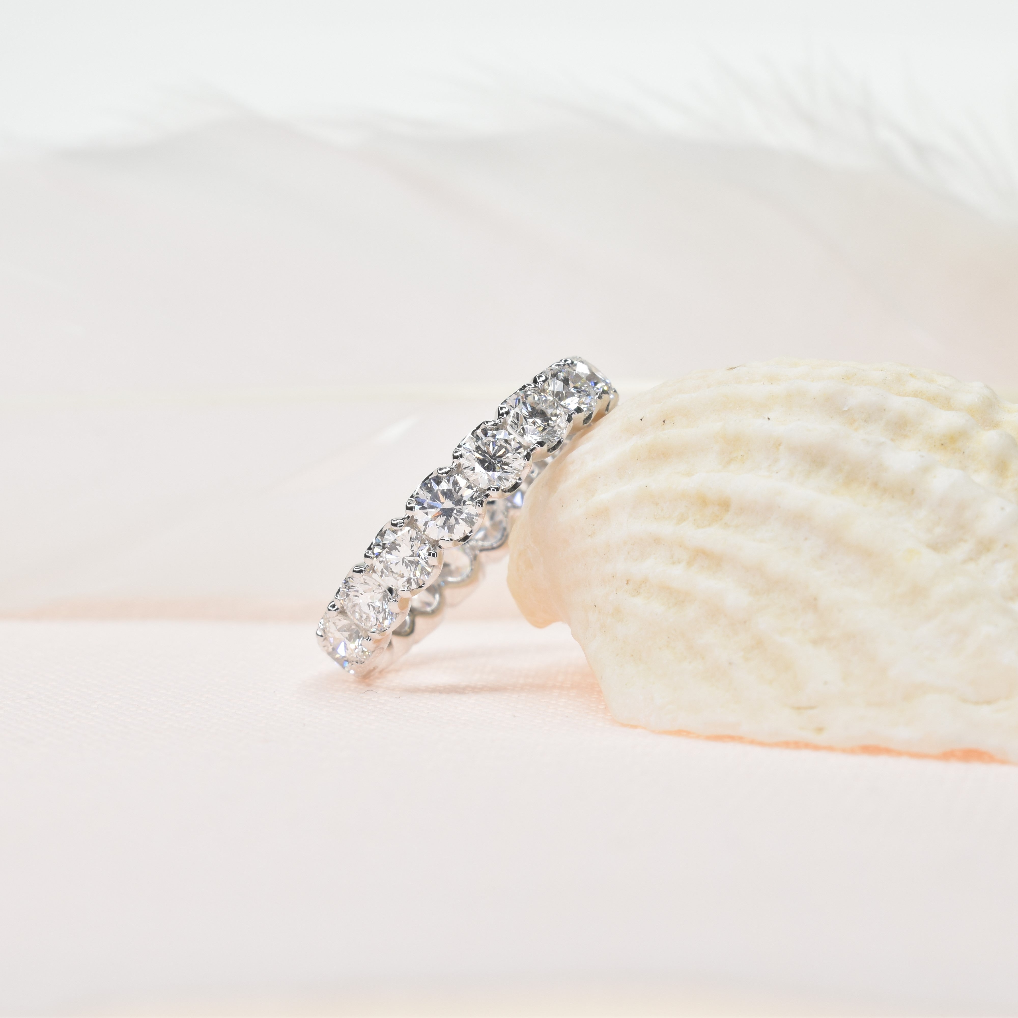 Embrace Eternity Band with 3.3mm Round Diamonds
