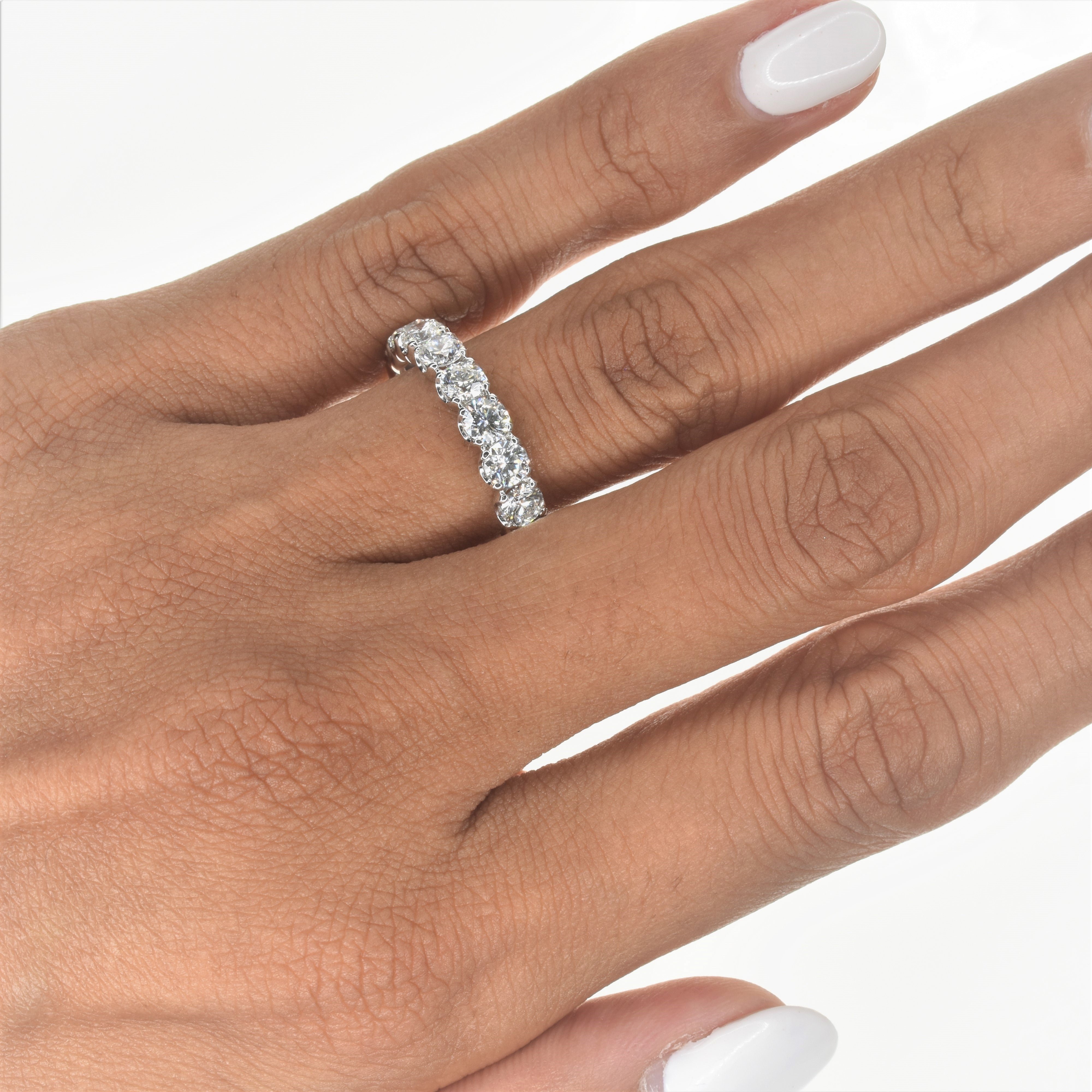 Embrace Eternity Band with 3.3mm Round Diamonds