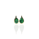 Emerald Pear Stud Earrings