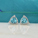 Apatite Earrings With Diamonds