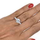 Round Diamond Ring with a Pavé Diamond Band