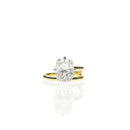 Cushion Cut Diamond Ring with a Gold Band