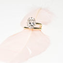 Cushion Cut Diamond Ring with a Gold Band