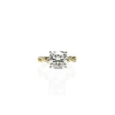 Cushion Cut Engagement Ring with a Twisted Band