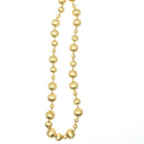 Brushed Gold Ball Necklace