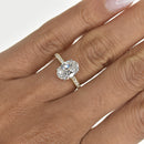 Oval diamond with Pave band