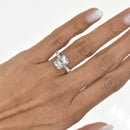 Cushion Cut Ring with a Pave Band