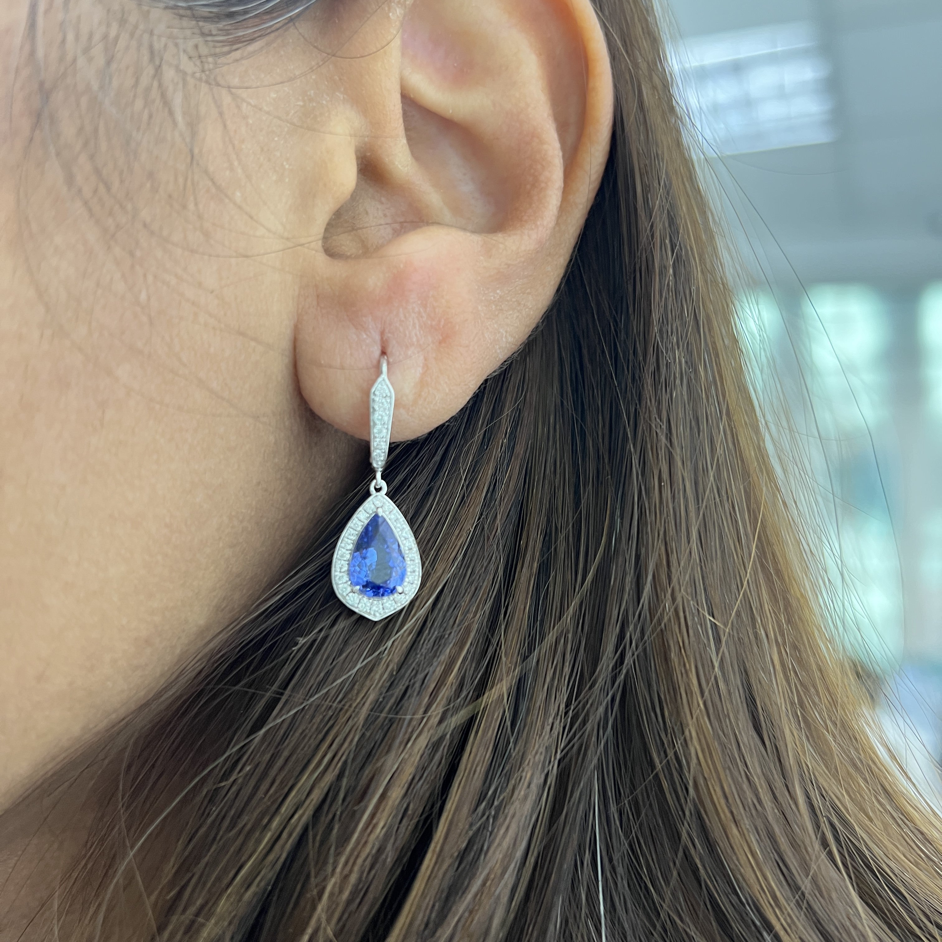 Dressy Diamond and Tanzanite Earrings