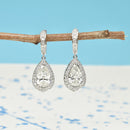 Pear Shaped Diamond Drop Earrings