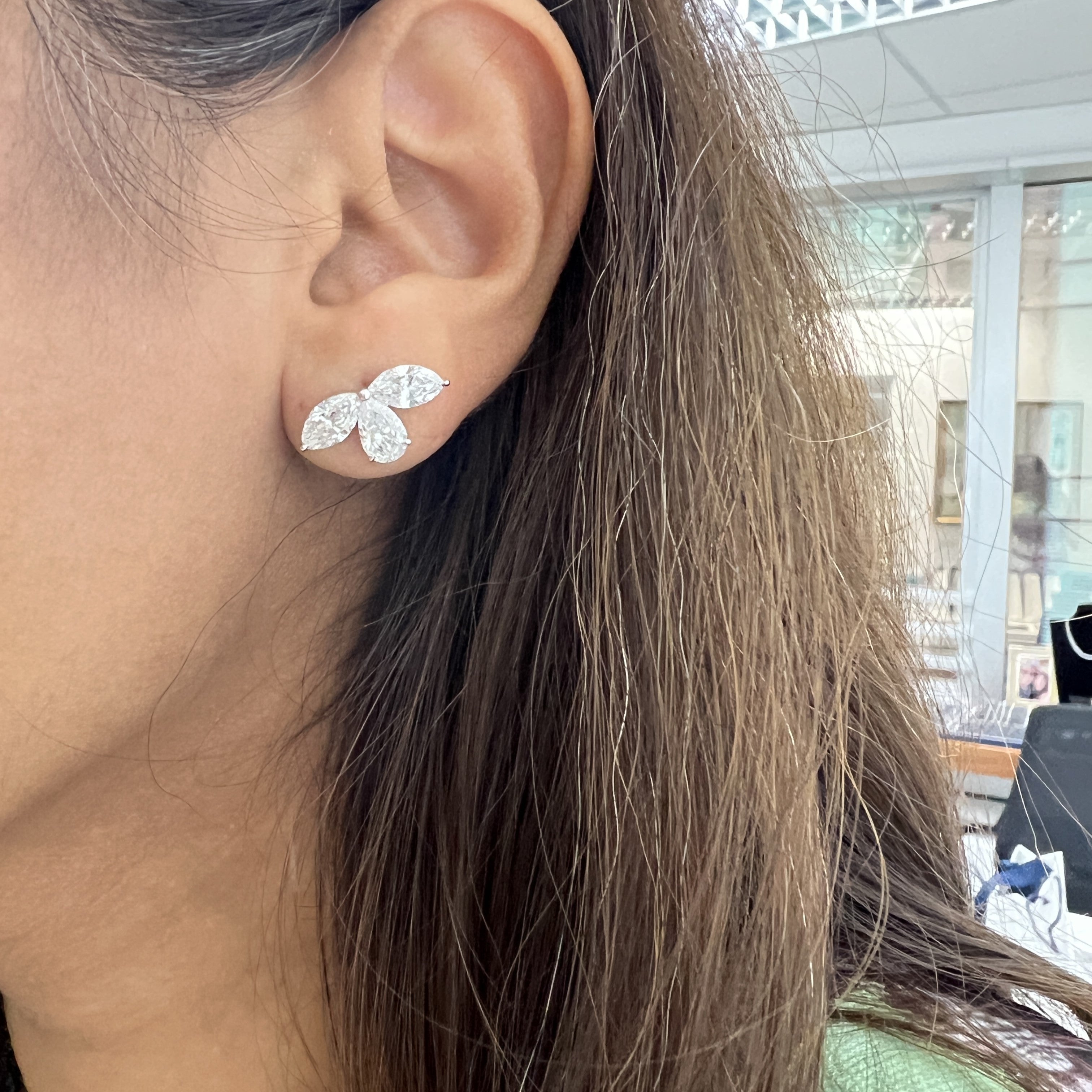 Climber Marquise and Pear Earrings