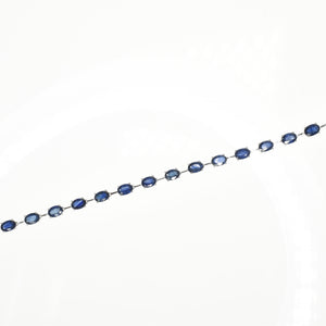 Oval Shape Sapphire Bracelet