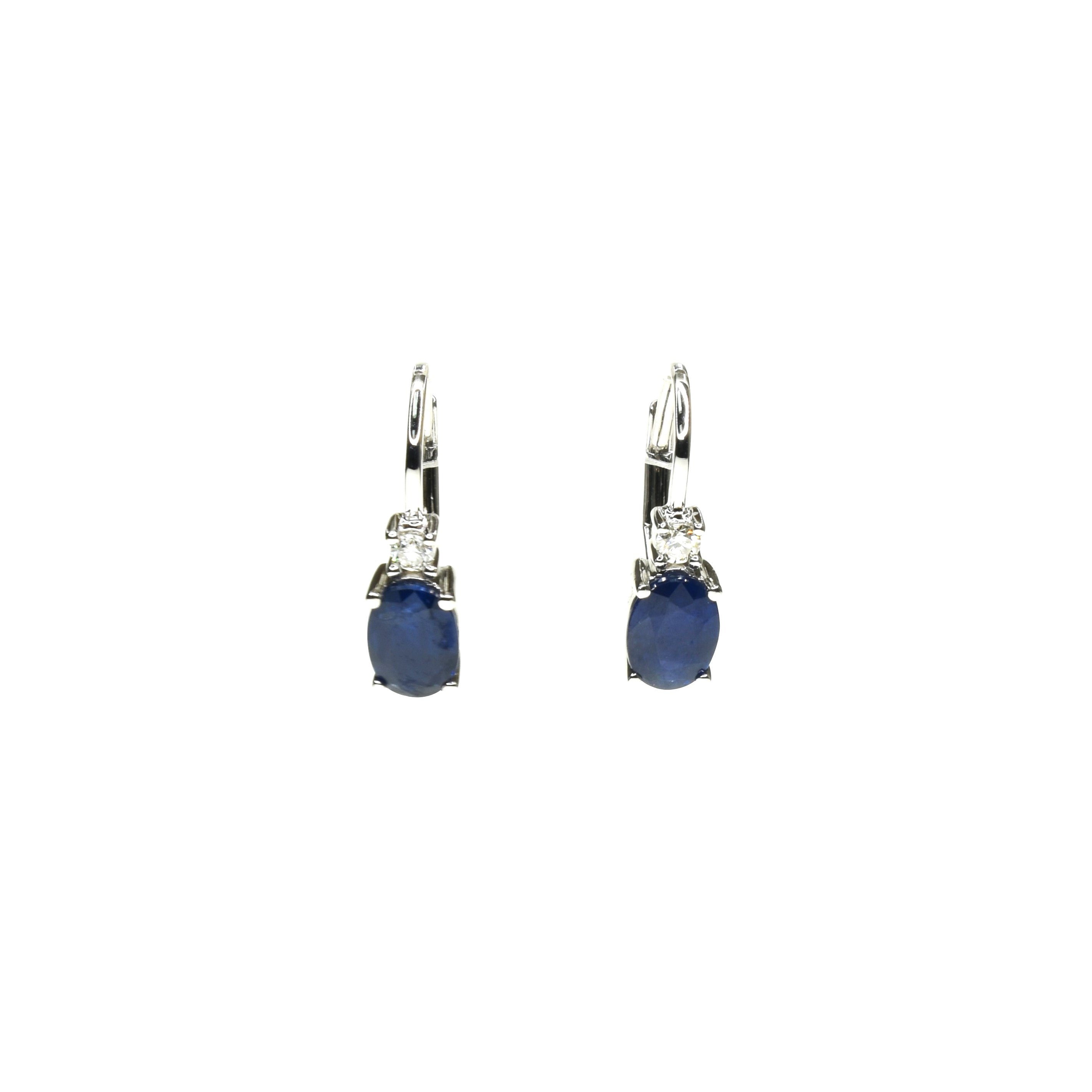 Sapphire and Diamond Earrings