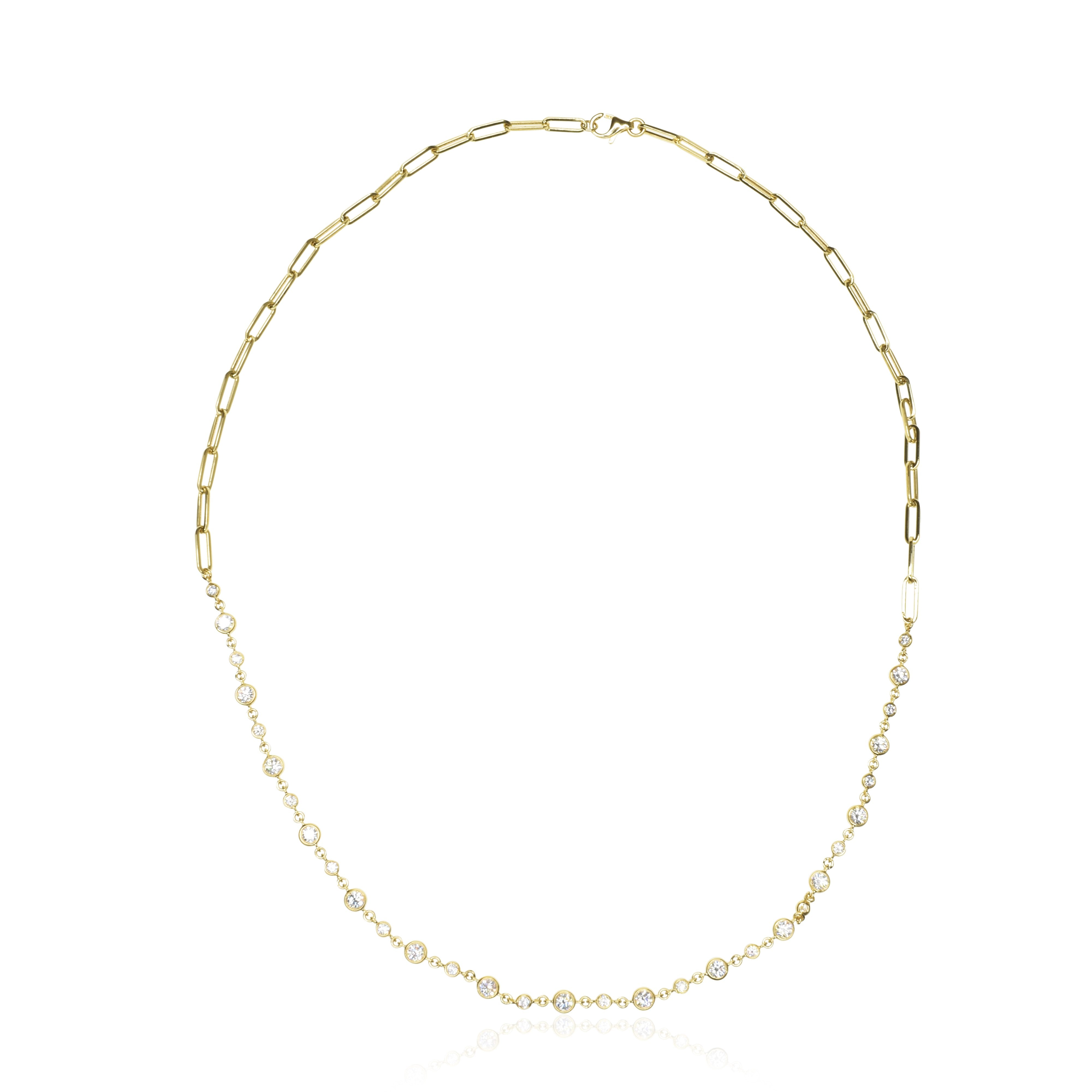 Half 'n' Half Diamond Necklace