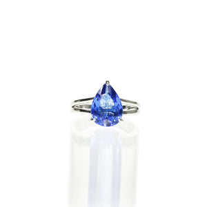 Tanzanite Pear Ring