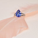 Tanzanite Pear Ring