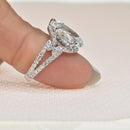 Unique Pear Shape Diamond Engagment Ring