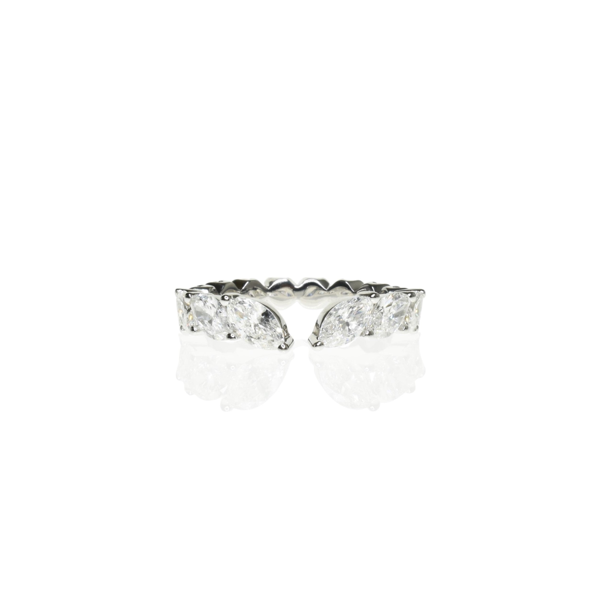 Multi Diamond Shaped Wedding Band