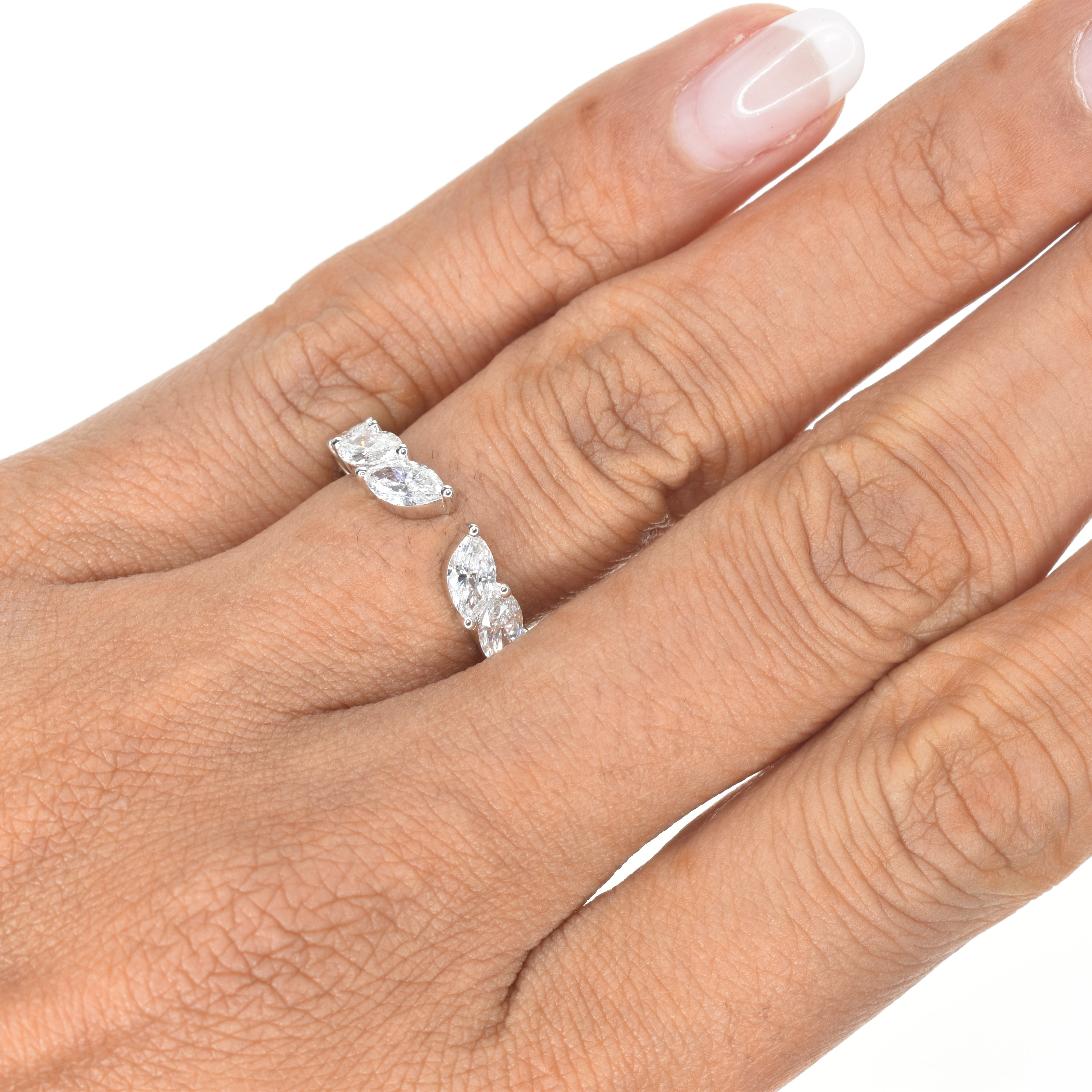 Multi Diamond Shaped Wedding Band