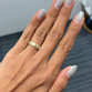 Gold Band With Scattered Diamonds