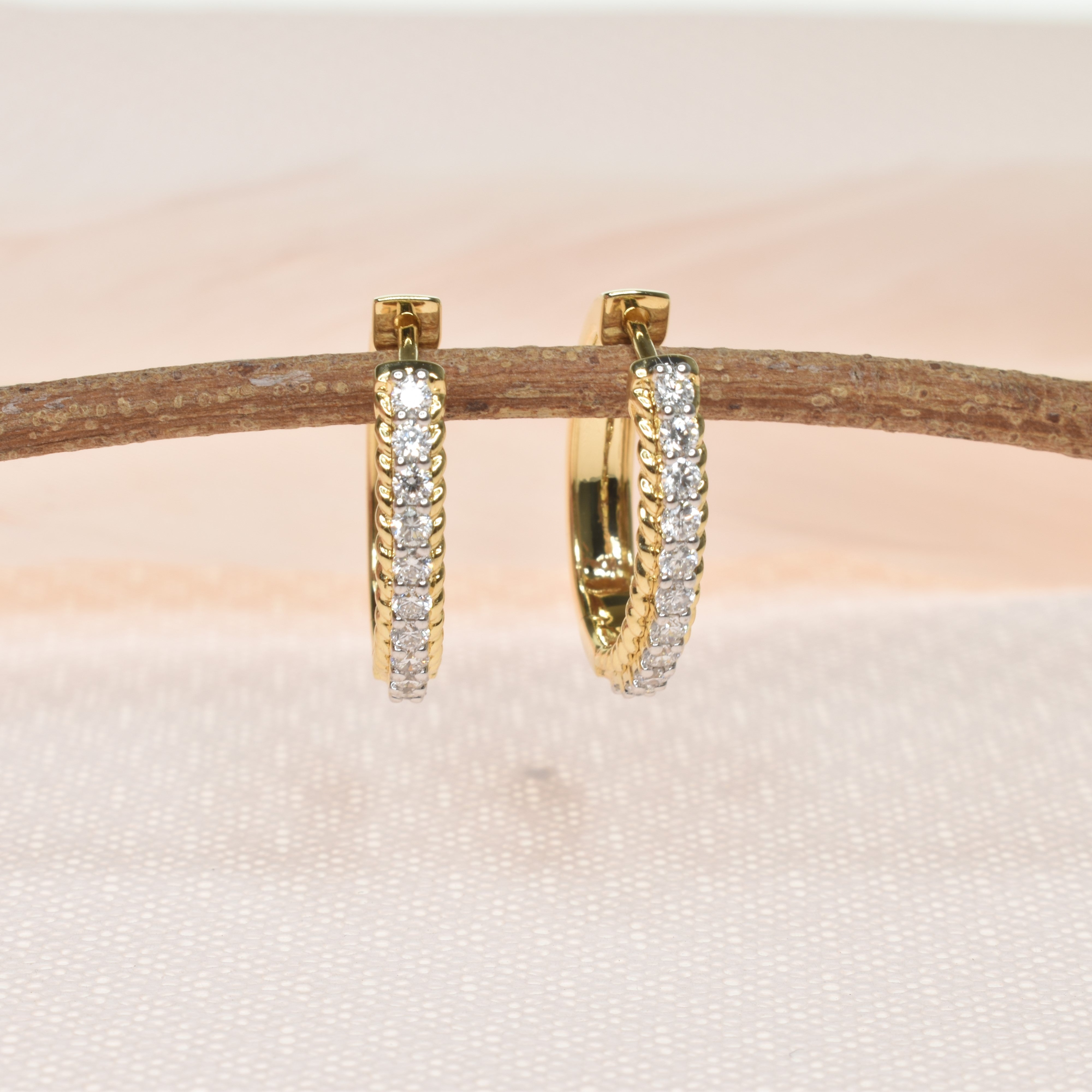 Baby Hoops with Rope Edges