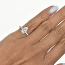 Pear Shaped Diamond Engagement Ring with Tapered band