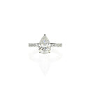 Pear Shaped Diamond Engagement Ring with Tapered band