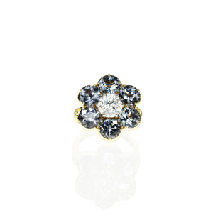 Floral Diamond & Spinel Daisy Ring