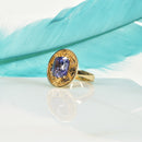 Intricate Purple Spinel Ring