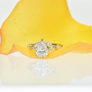 Art Deco Pear Shaped Diamond Engagment Ring