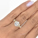 Art Deco Pear Shaped Diamond Engagment Ring