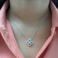 Clover Princess Cut Pendant