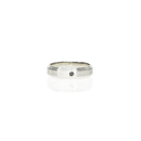 Steely Men's Wedding Band with Black Diamond