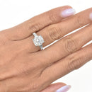 Classic Cushion Cut Engagement ring with Tapers