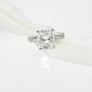 Classic Cushion Cut Engagement ring with Tapers